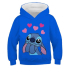Stitch hoodie - blauw